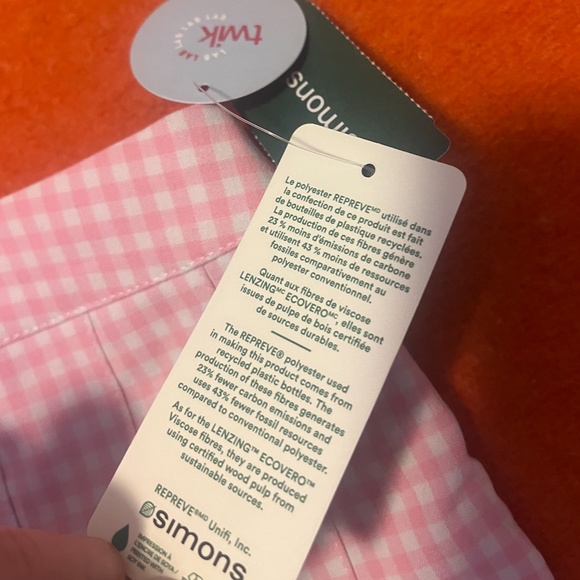 Retro bubblegum pink gingham pleated tennis miniskirt NWT - Picture 9 of 16